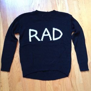 Black sweater "rad"