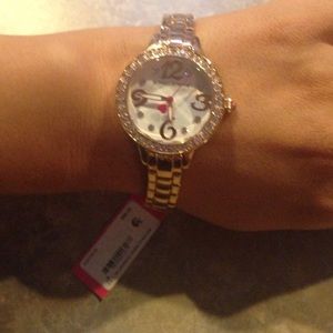 Gold tone Betsy Johnson watch