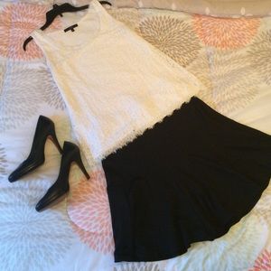 White Alex Marie Top + H&M skirt trade