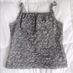 Cute floral tank, grey