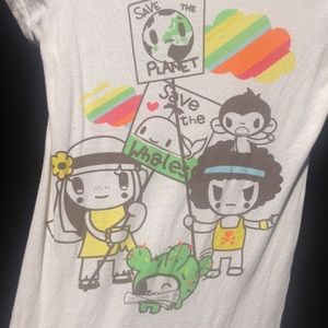 Tokidoki Green is Groovy u-neck tee