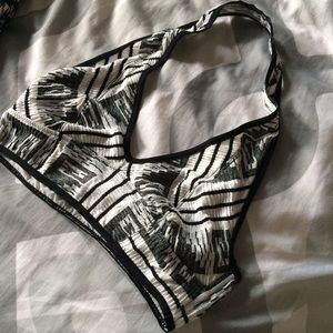Black and White Tribal Halter Bralette NWOT
