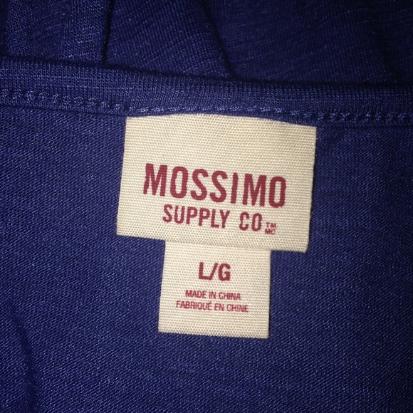 Mossimo Blue and Pink Boho Crop Top Large NEW - Picture 3 of 3