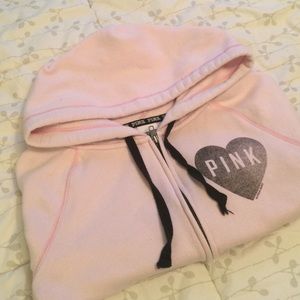 Light pink PINK zip up hood