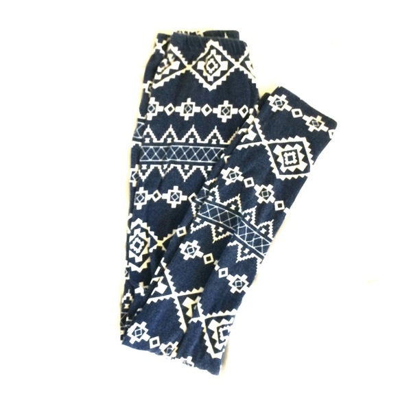 Printed leggings, blue
