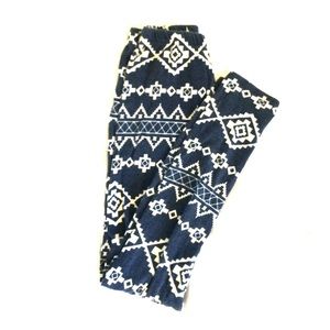 Printed leggings, blue