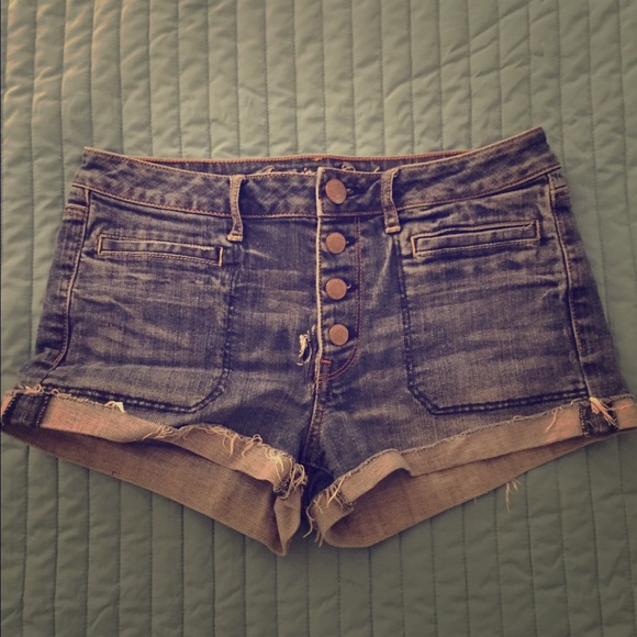 Denim cut off shorts