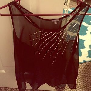Black tank with sequins