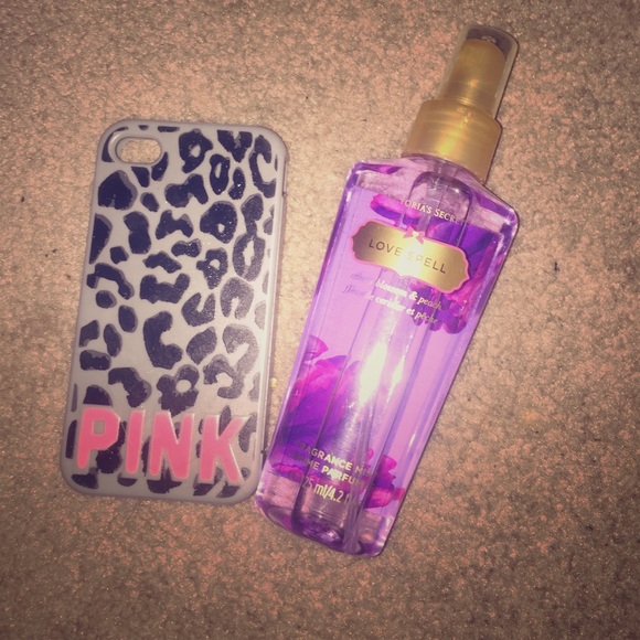 PINK Victoria's Secret Accessories - iPhone 4 case & Perfume love spell