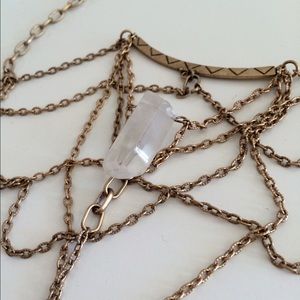 Layered crystal necklace