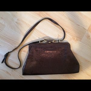 Metallic brown vintage Burberry clutch