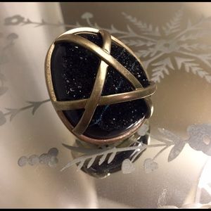 Black Rock Crystal Ring