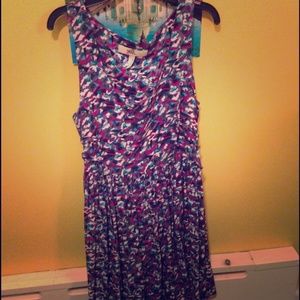 Multi-colored sun dress with ties on the sides