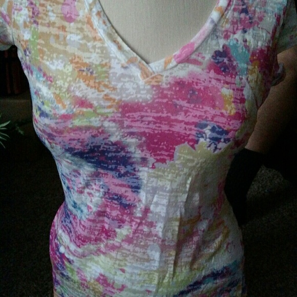 Vneck burnout tee; never worn