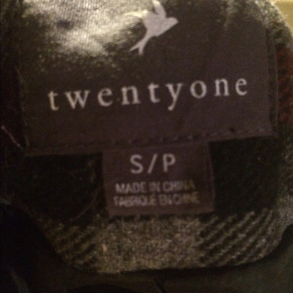 Burgundy, black, and grey double breasted jacket - Picture 3 of 4