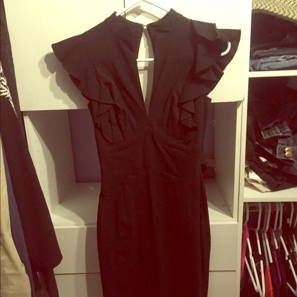 Black mid calf dress