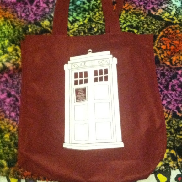 Maroon Doctor Who Tote Bag