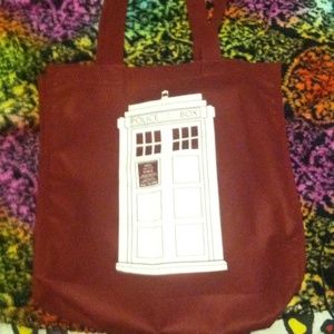 Maroon Doctor Who Tote Bag
