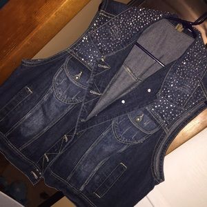 Cute Studded Jean Vest
