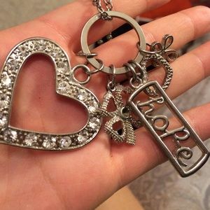 Long chain necklace.