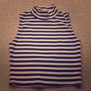 🚫bundled🚫Striped turtle neck crop top