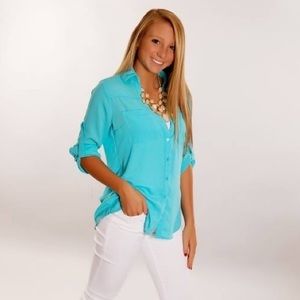 Blue button down shirt from express :)