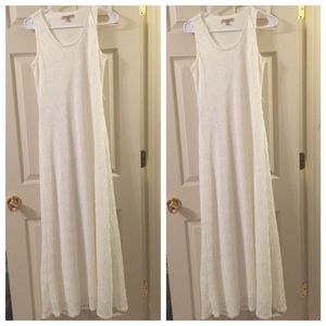 Size 6 long white maxi dress