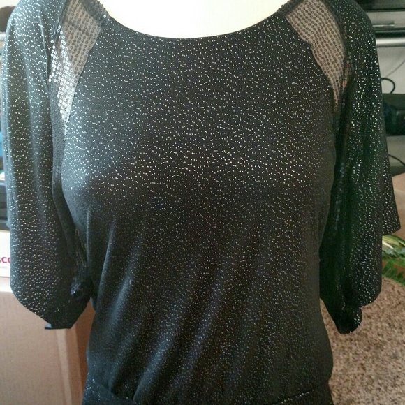 Black shimmer dress top; worn once