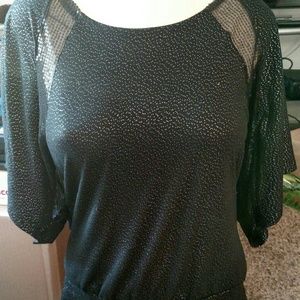 Black shimmer dress top; worn once
