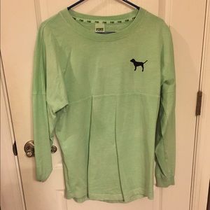 Victoria's Secret PINK Mint Varsity Crew