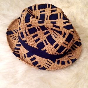 Charming Charlie's navy woven fedora