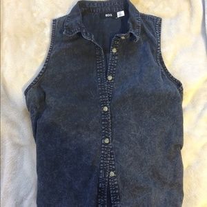 UO acid washed button up