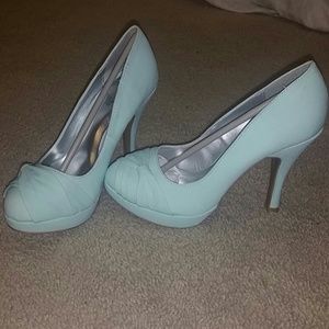 Mint Chiffon Heels