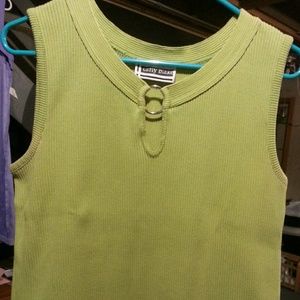 100% Cotton stretch -ribbed top