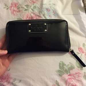 Kate Spade black leather wallet