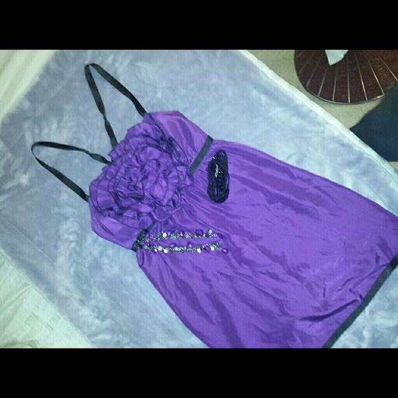 Purple Rose Ruffle Top