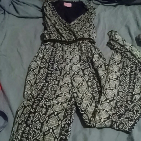 Black and white jumpsuit