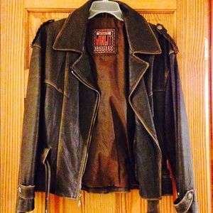 Real leather vintage jacket