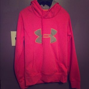 Under Armour hot pink hoodie.