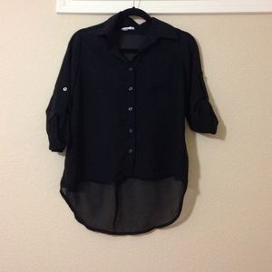 Black Sheer Top