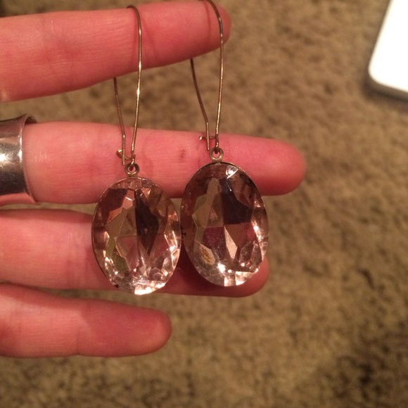 Peach jewel earrings
