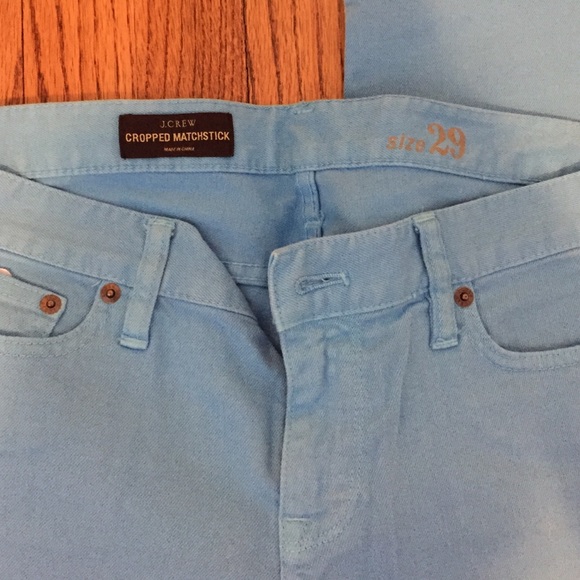 J. Crew Baby Blue Cropped Matchstick Jeans - Picture 2 of 2