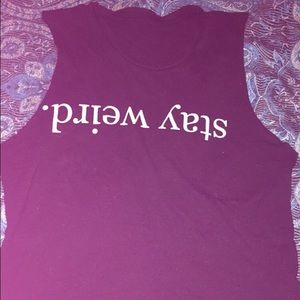 Brandy "stay weird" top