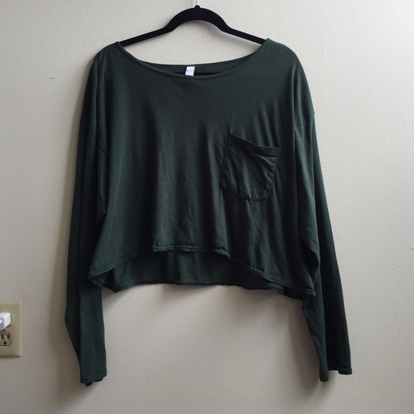 American apparel long sleeved cropped tshirt