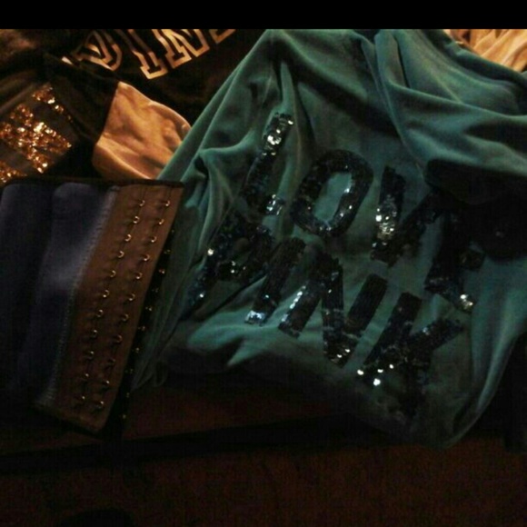 Vs pink bling hoodie medium