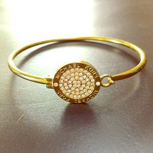 Michael Kors Gold Pavé Hinge Bangle