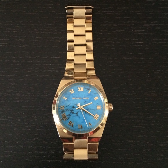 Michael Kors Channing Turquoise Dial Watch - Picture 2 of 4