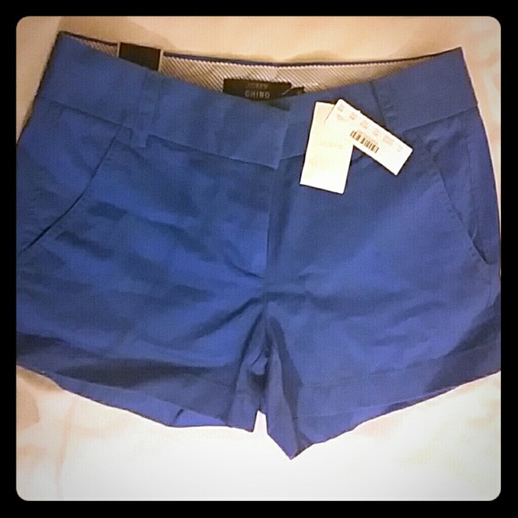 NWT J. Crew Blue 3" Chino Shorts - Picture 1 of 4