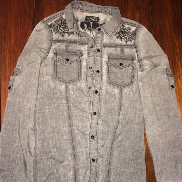 Sinful by Affliction grey shirt