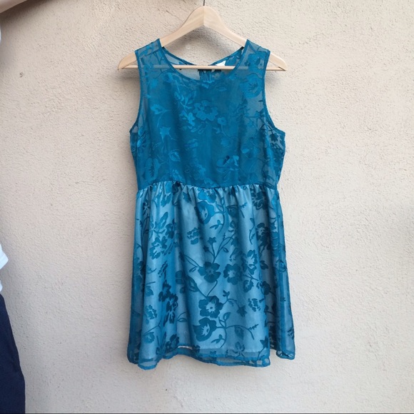 Forever 21 Blue Floral Dress - Picture 1 of 1